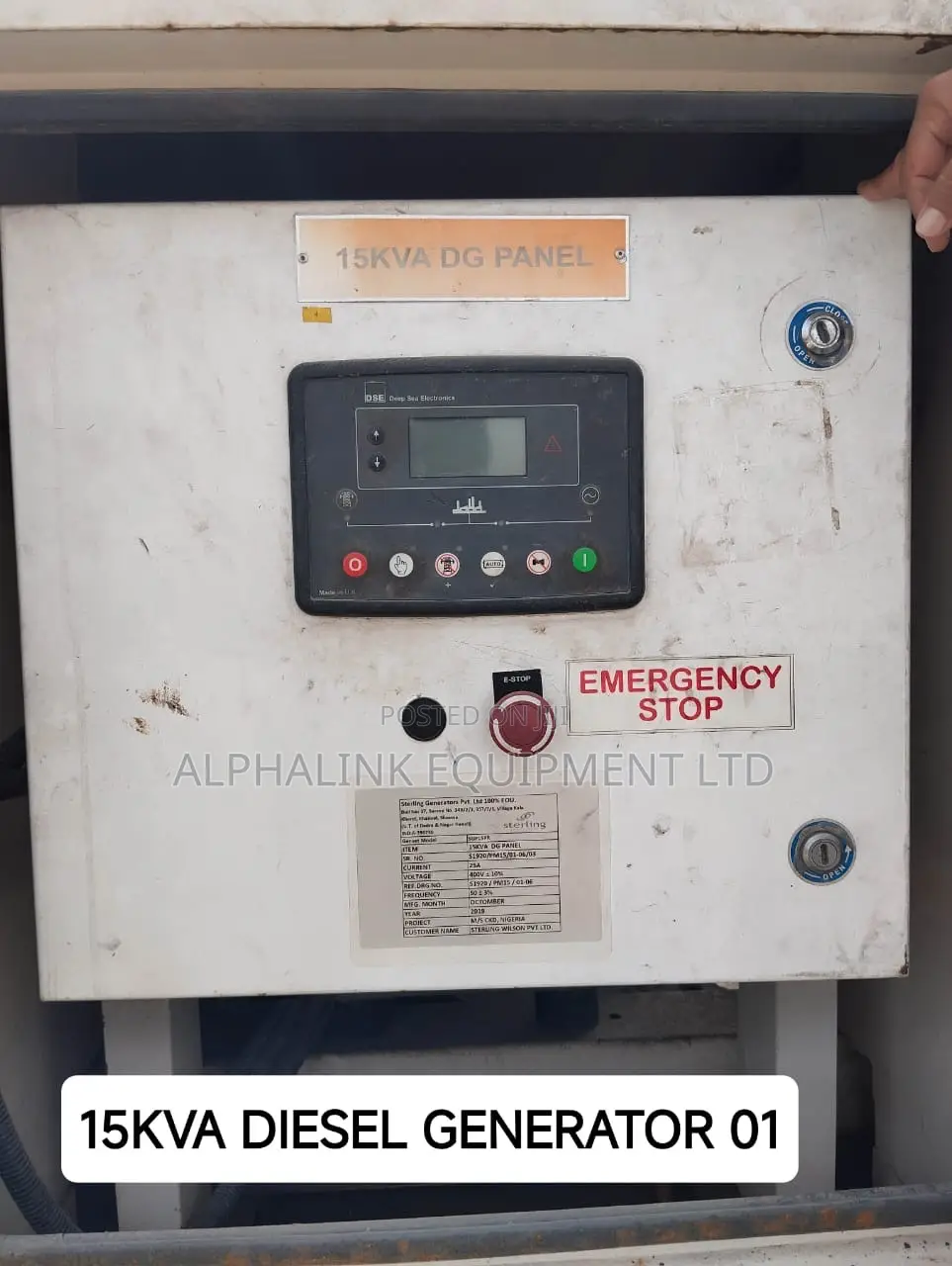Uses Perkins Diesel Generators 15kva to 45kva