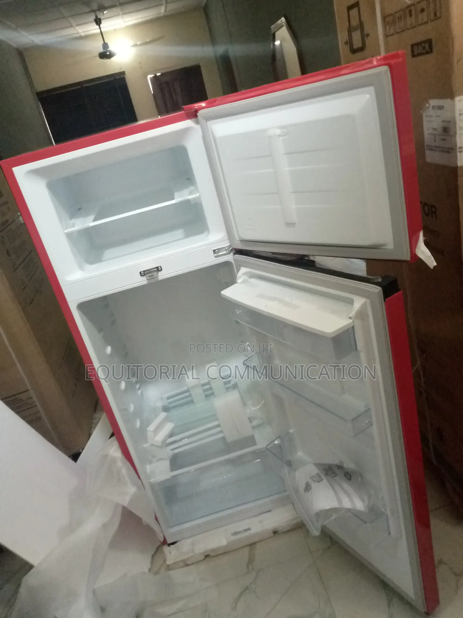 Hisense 205l Double Door Refrigerator Red