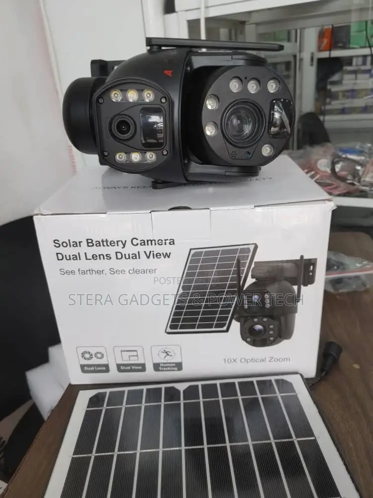 Dual Lens 4G PTZ Solar Camera With 10x Zoom