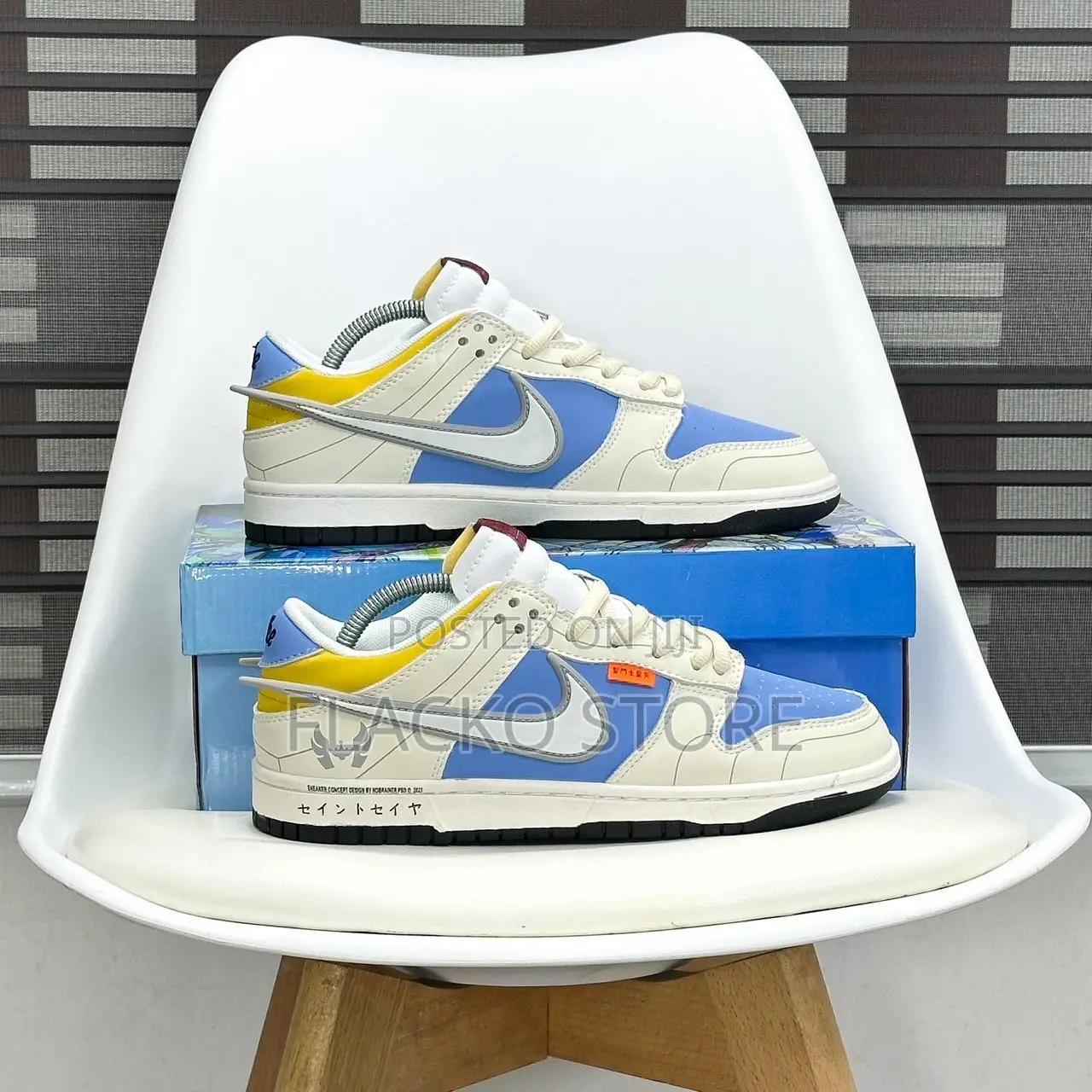 Original Nike Dunk Low Customs X No Brainer PSD Sneakers