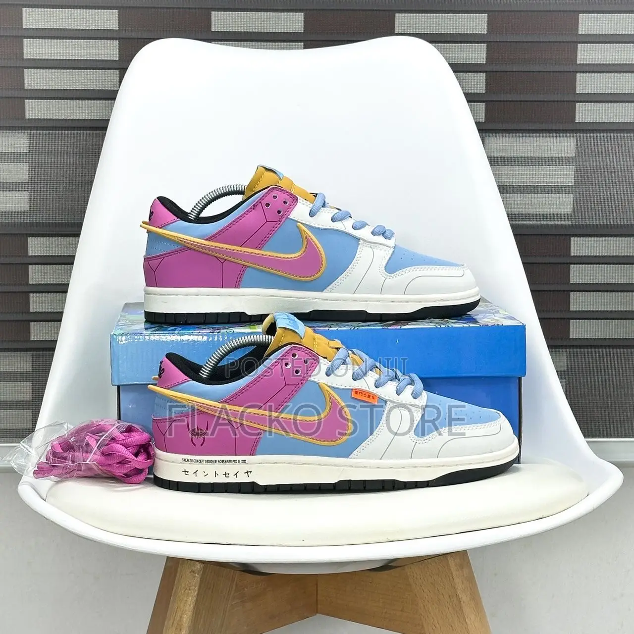 Original Nike Dunk Low Customs X No Brainer PSD Sneakers