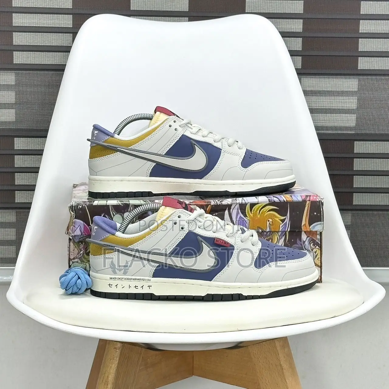 Original Nike Dunk Low Customs X No Brainer PSD Sneakers