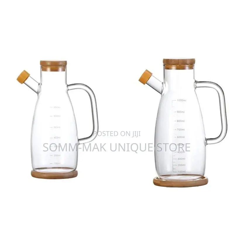 Transparent Glass Oil Bottle With Handle,Heat-Resistant