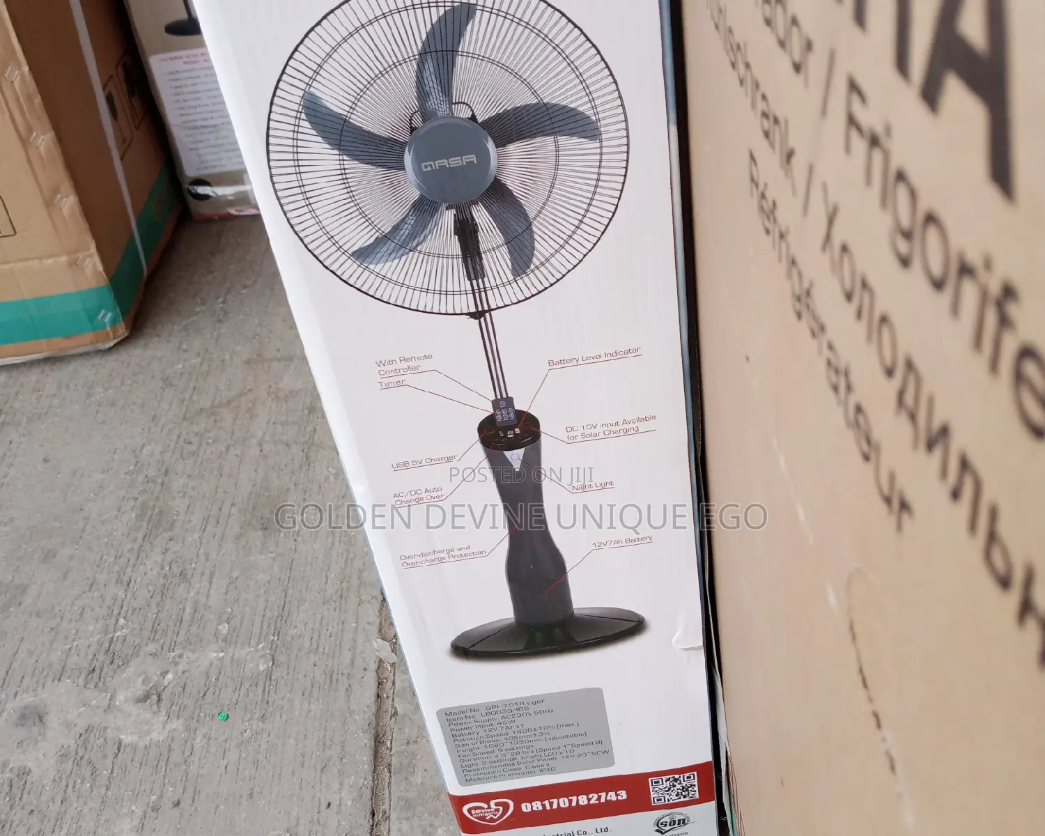 Qasa Rechargeable Fan