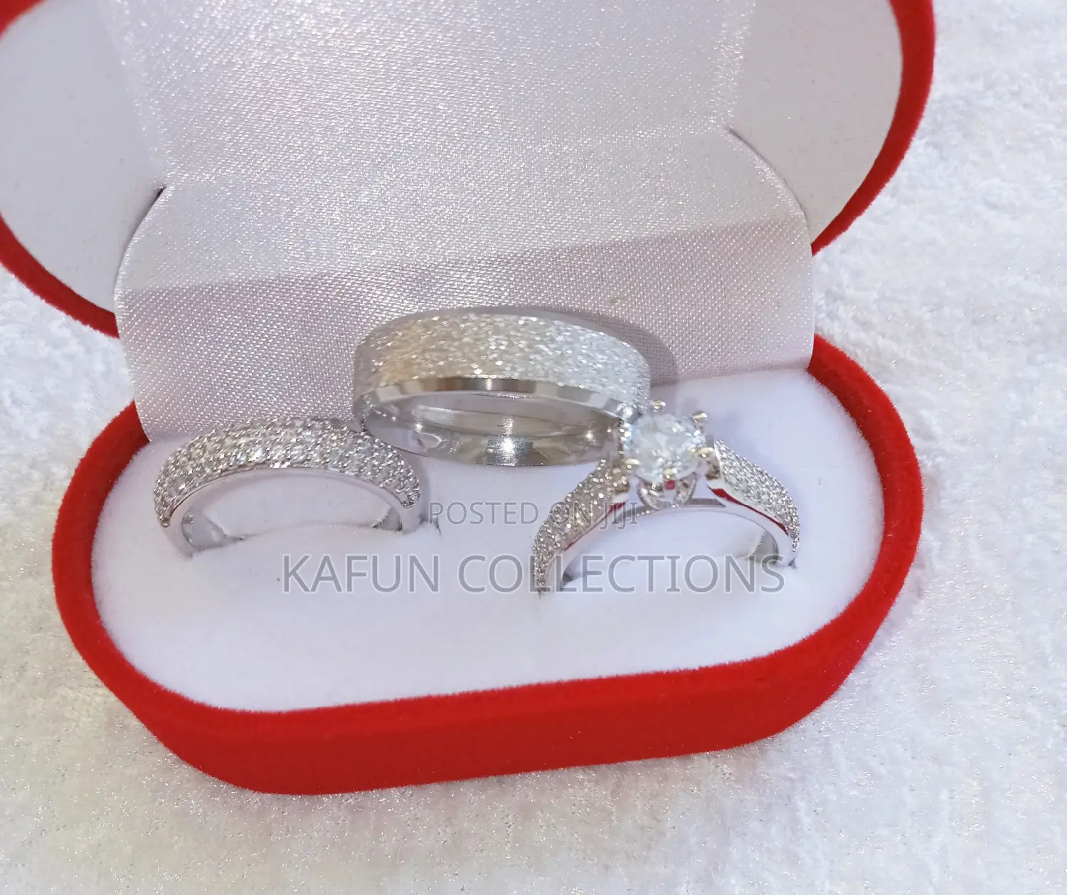 Long-Lasting Sterling Silver and Steel Couple's Ring Set