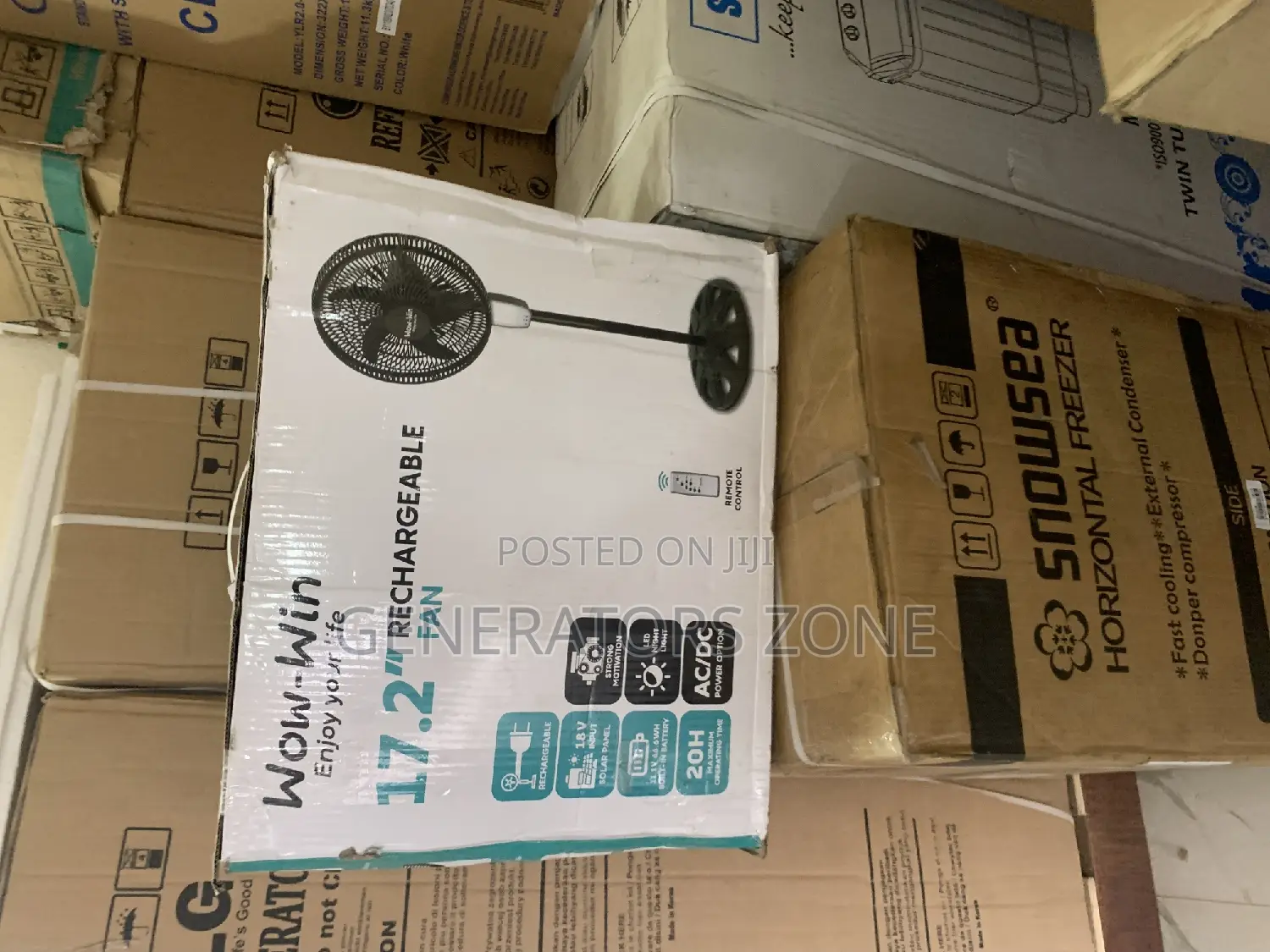 17.2 Rechargeable Wow-Win Adjustable Standing Fan