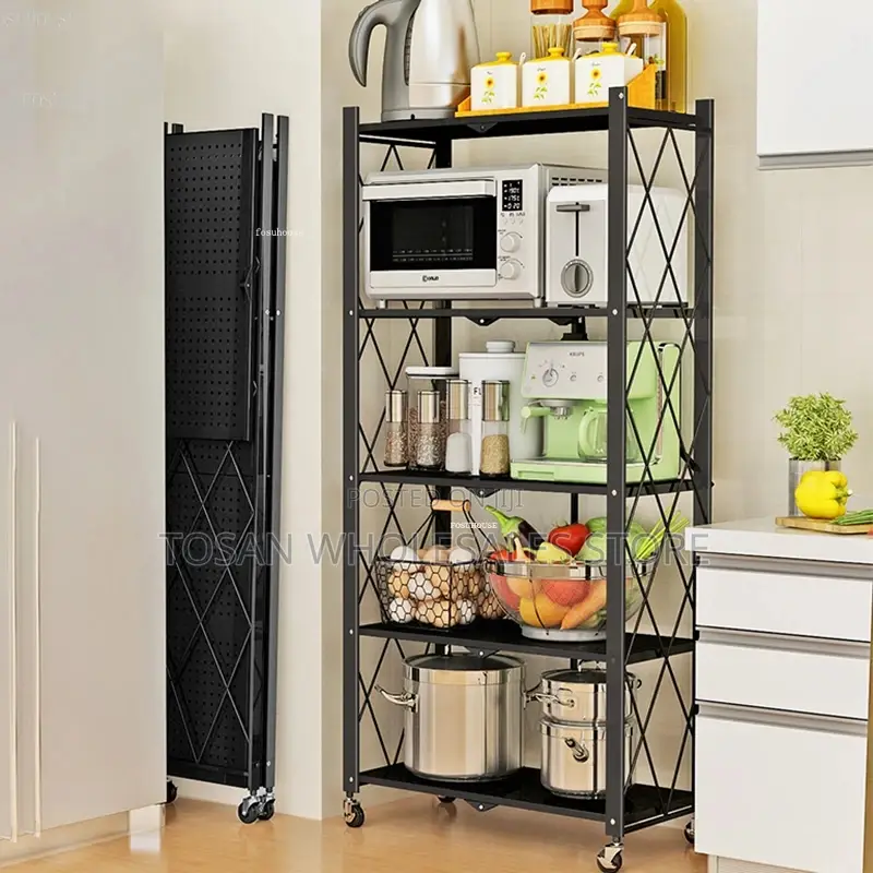Quality Folding Storage Rack With Wheel