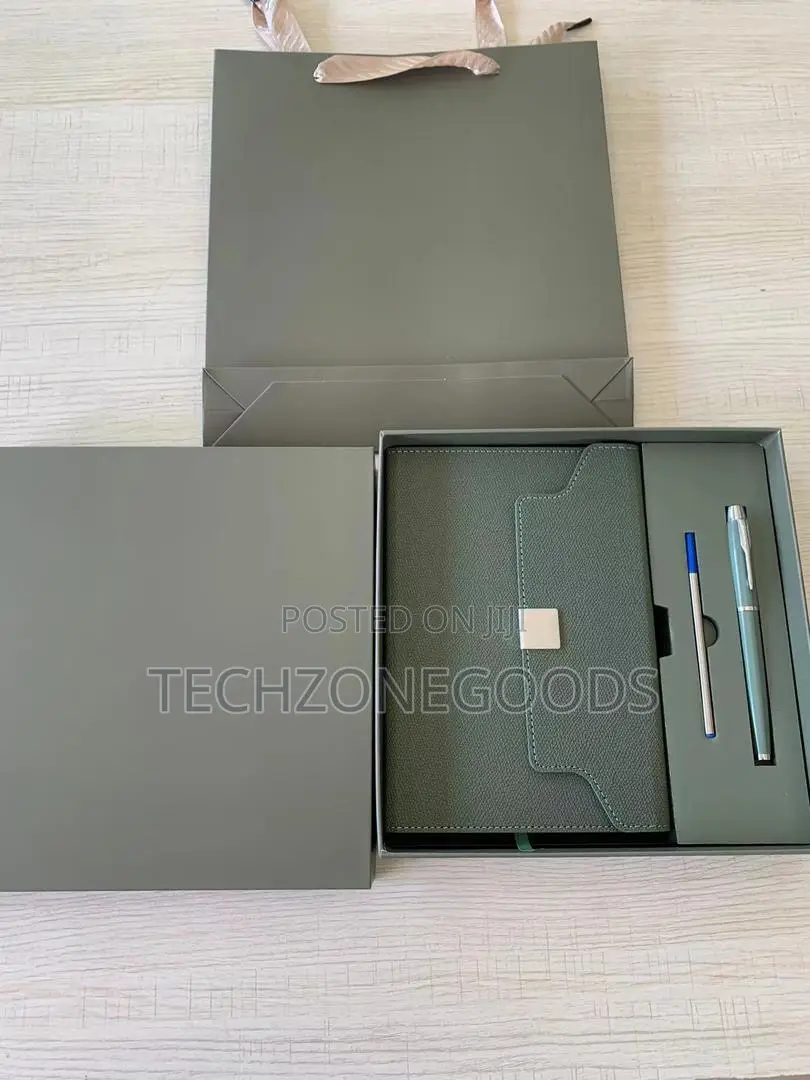 A5 Notepad + Refill Pen Set - Green Color