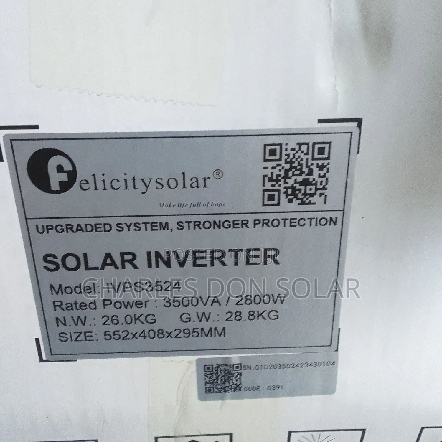 Felicity Inverter 3.5kva 24v