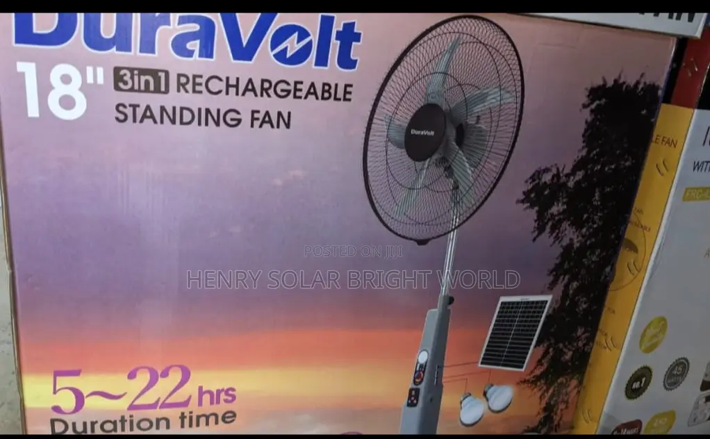 Duravolt 18inc Rechargeable Fan