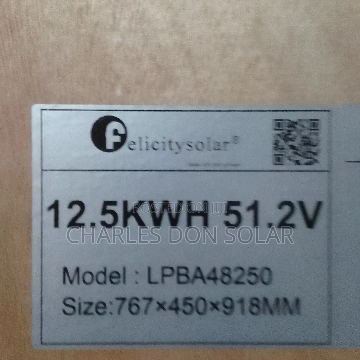 12.5kwh Felicity Lithium Battery