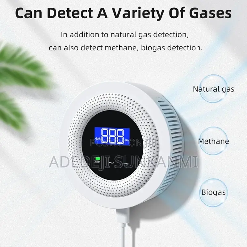 Wifi Natural Gas Alarm Sensor Lcd Display