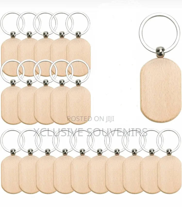 12pcs Wooden Keychain Blanks