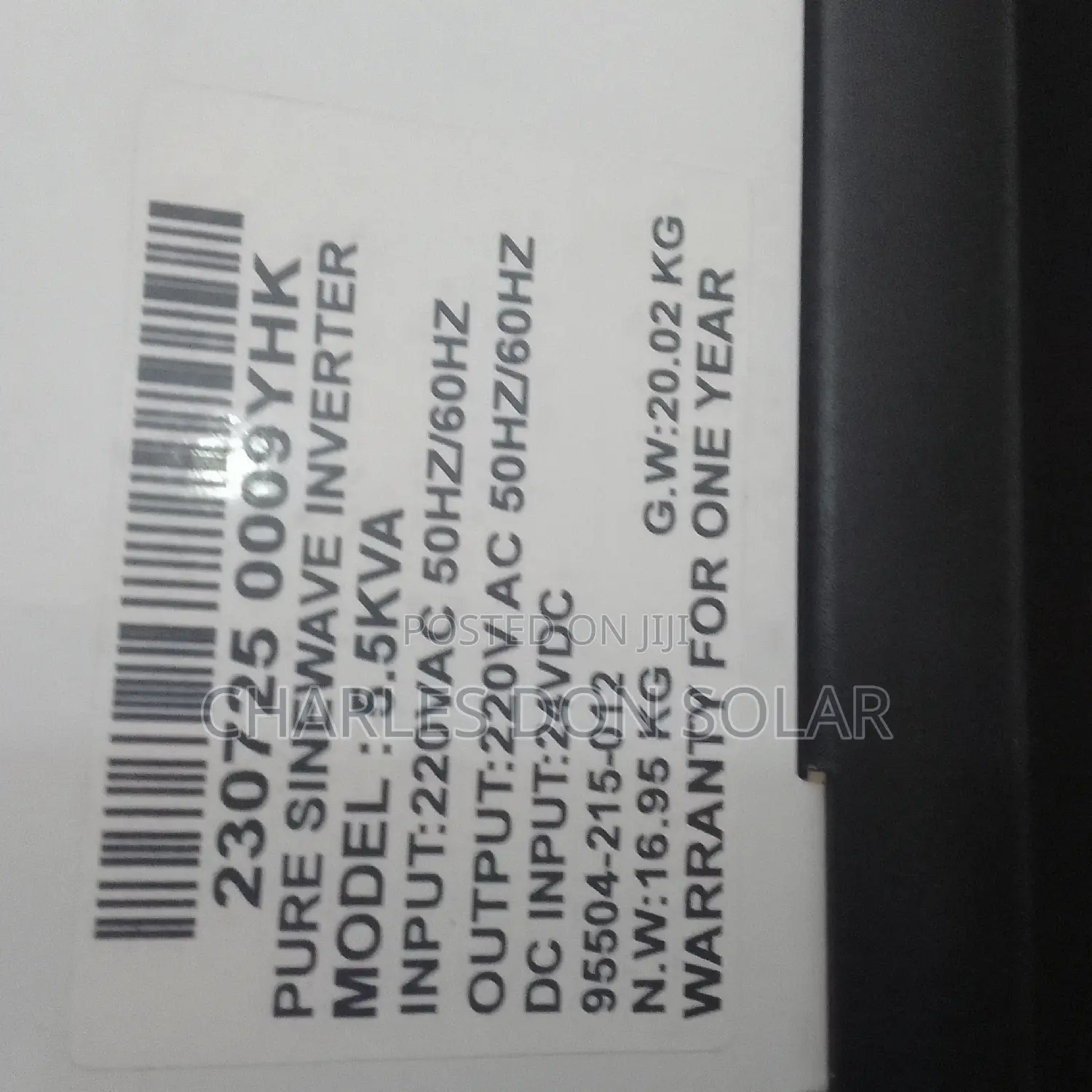 Yohako Inverter 5.5kva 24v