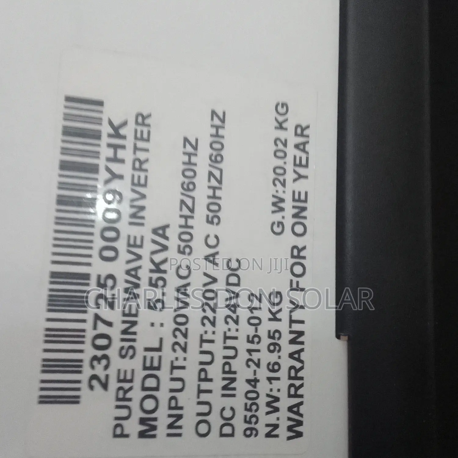 Yohako Inverter 5.5kva 24v
