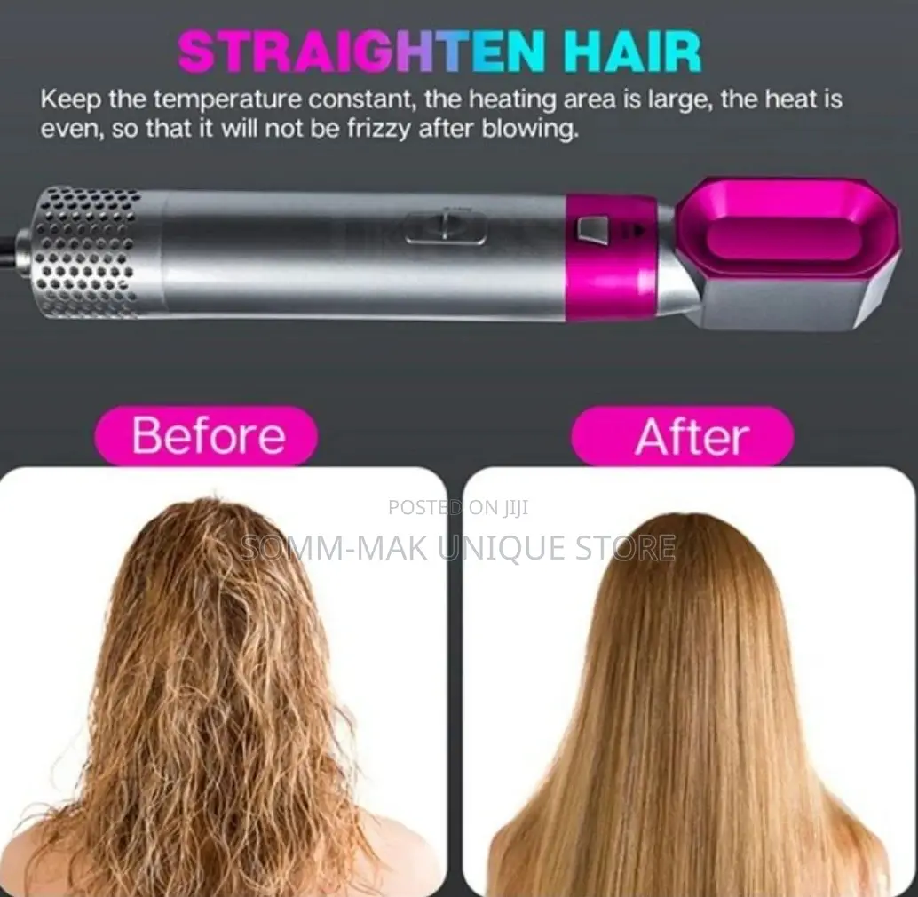 5 In 1 Hair Dryer Hot Comb Set Wet And Dry Professional