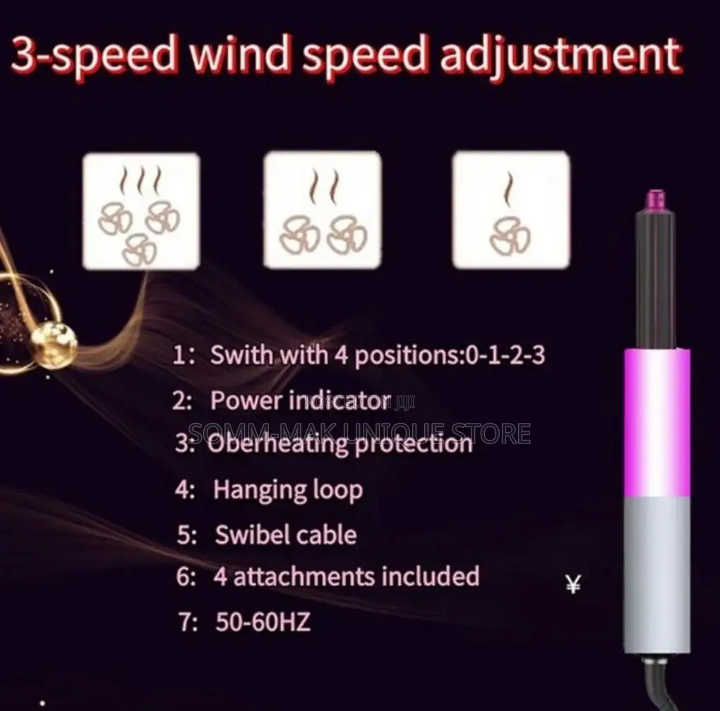 5 In 1 Hair Dryer Hot Comb Set Wet And Dry Professional