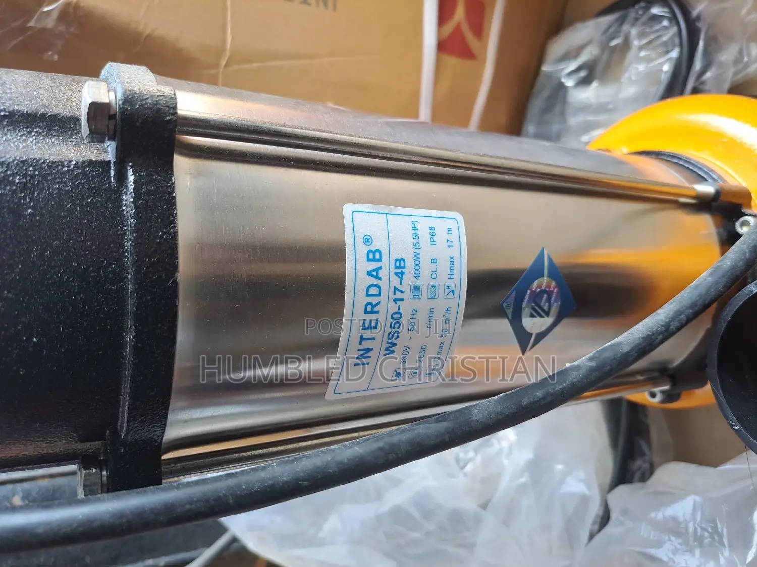 5.5hp Interdab Sewage Pump With 3phase