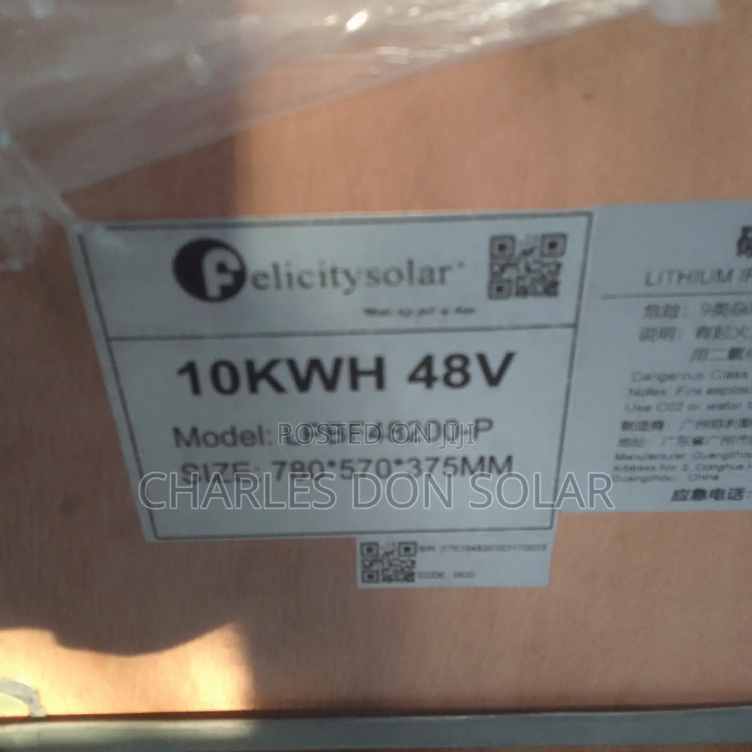 10kwh Felicity Lithium Battery Available