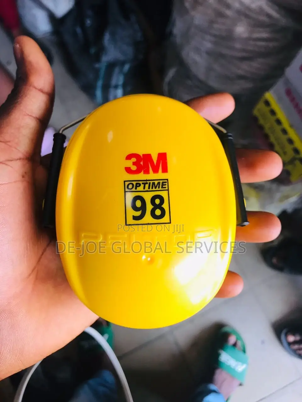 3M Peltor Optime 98 Cap Mounted Earmuffs-Yellow