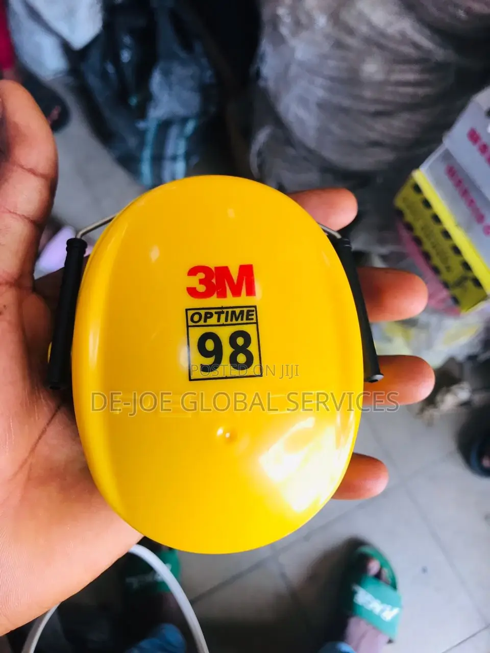 3M Peltor Optime 98 Cap Mounted Earmuffs-Yellow