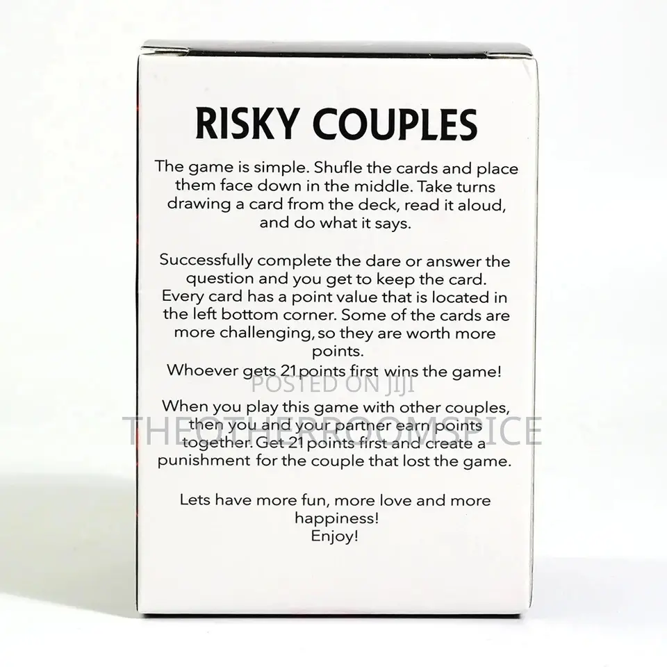 Risky Couples Adult Dare Drinking Conversation Card Game