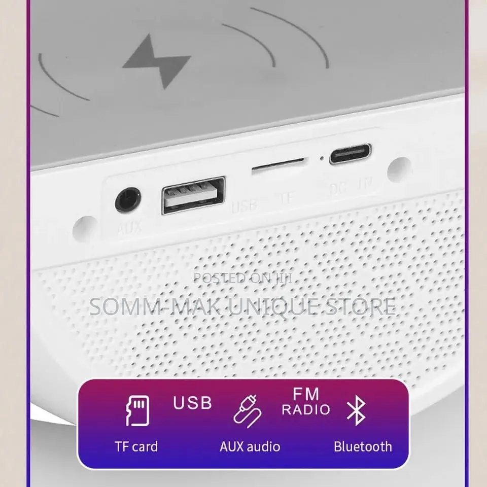 Genres 3 in 1 Wireless Bluetooth Speaker, Wireless Charger