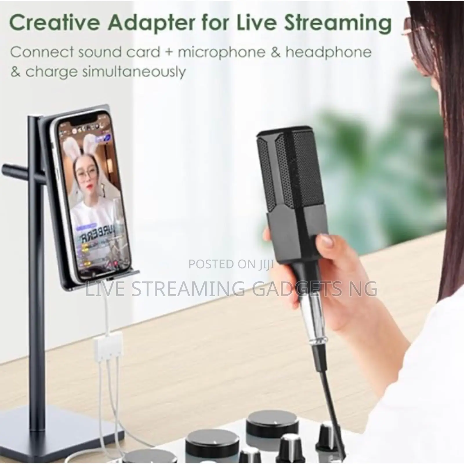Muse Lightning + 35mm Audio Adapter/Converter for Livestream (iPhones)