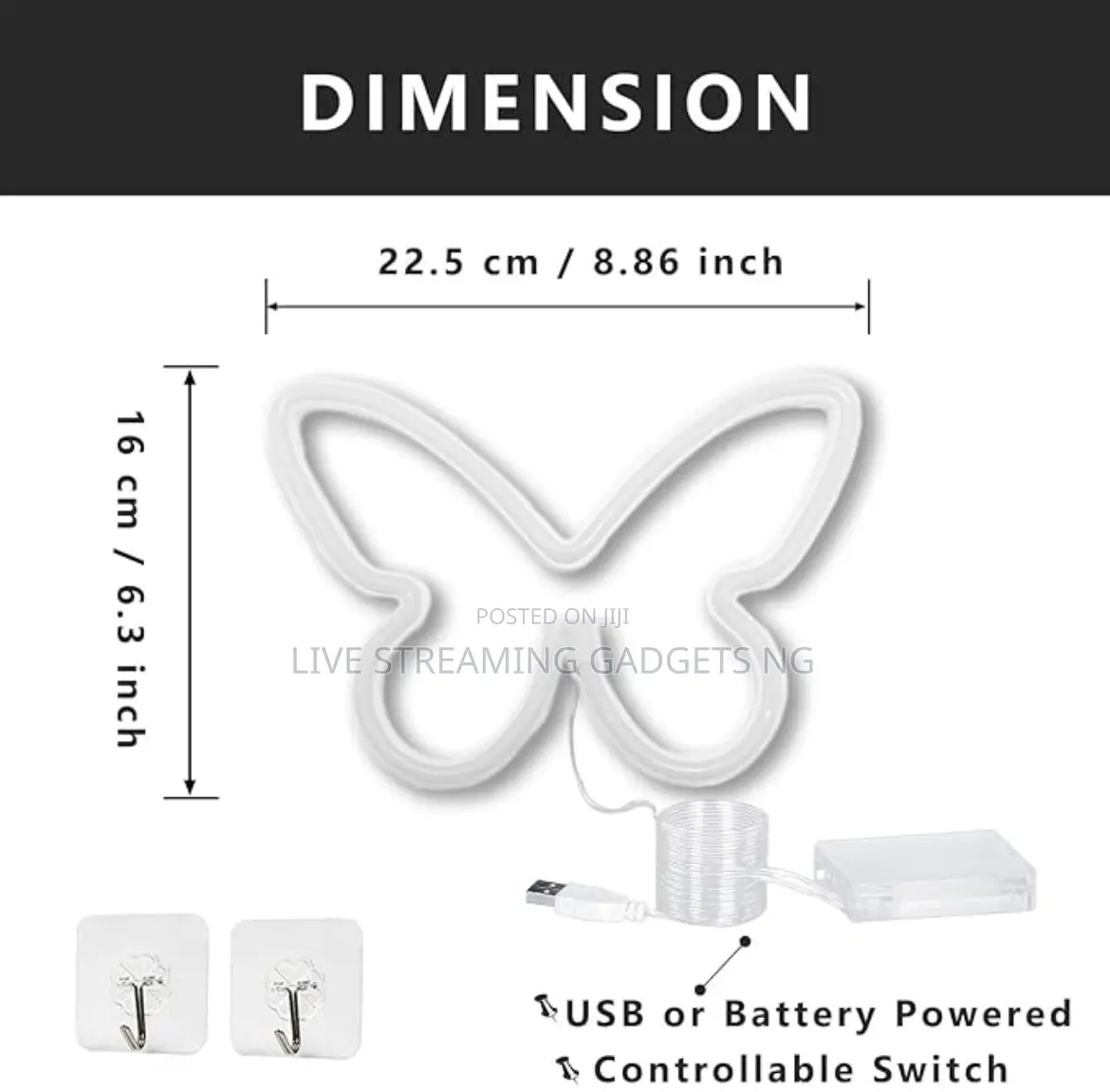 Butterfly Usb Neon Sign LED Light Wall Decor