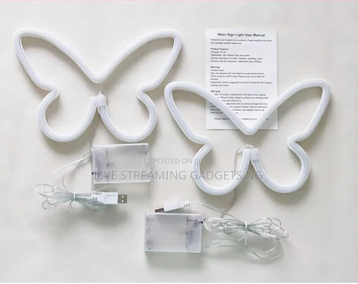 Butterfly Usb Neon Sign LED Light Wall Decor