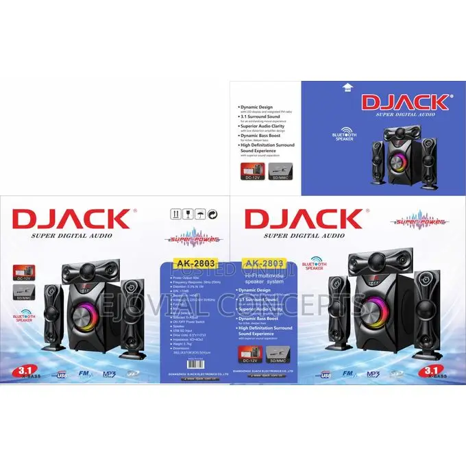 Djack Heavy Duty 3.1ch Bluetooth Home Theatre System AK-2803
