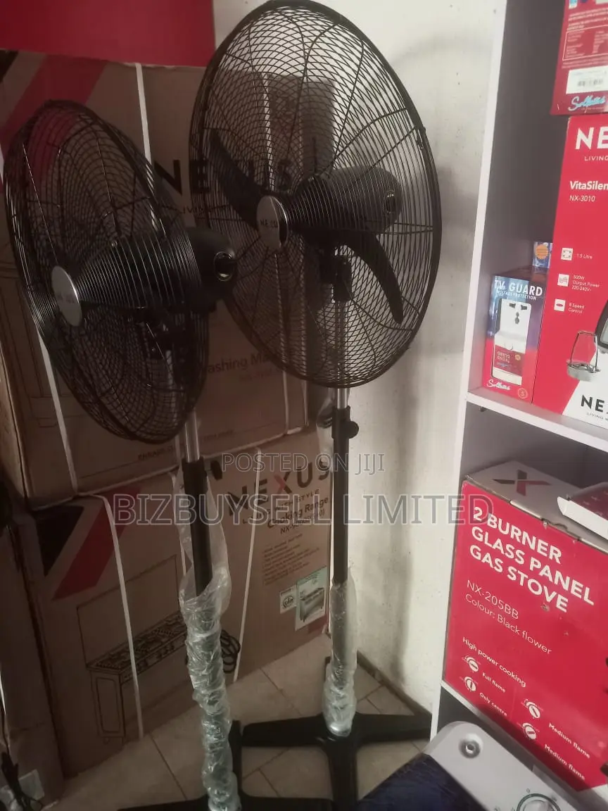 26" Nexus Industrial Standing Fan, Black Color.