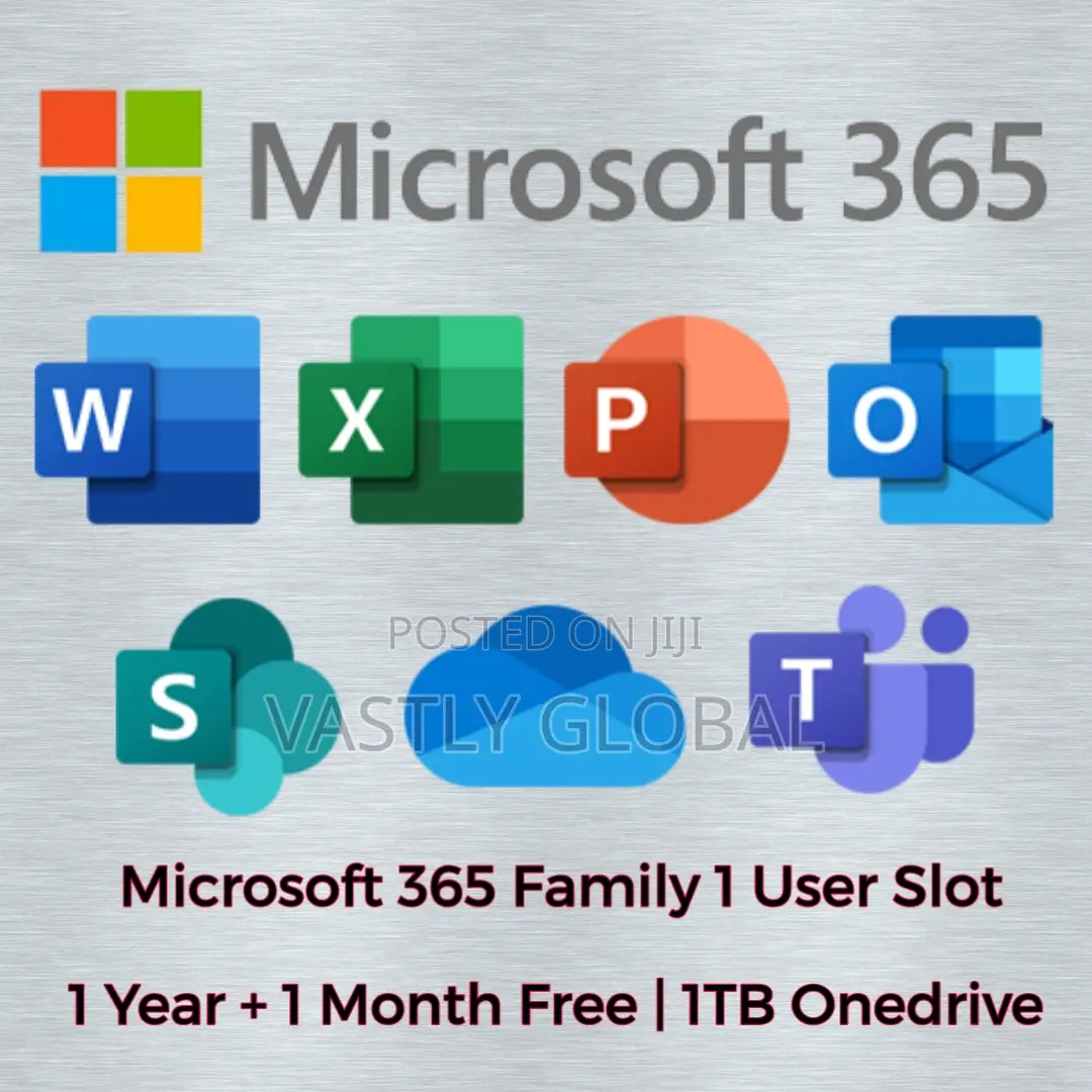Microsoft 365 1 User Slot - 1 Year | 1tb Onedrive