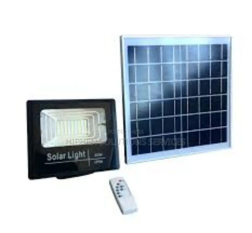 Black Outdoor Solar Flood Light