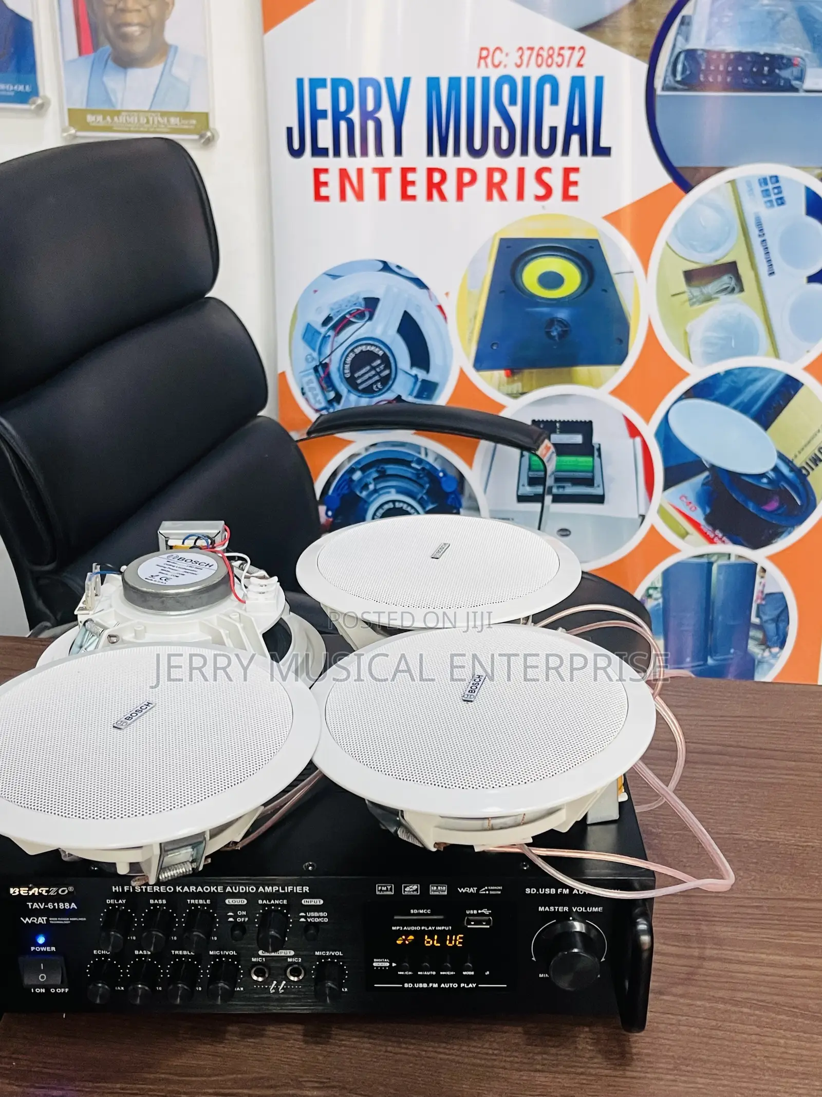 Bosch Ceiling Speakers With Tabled Amplifier