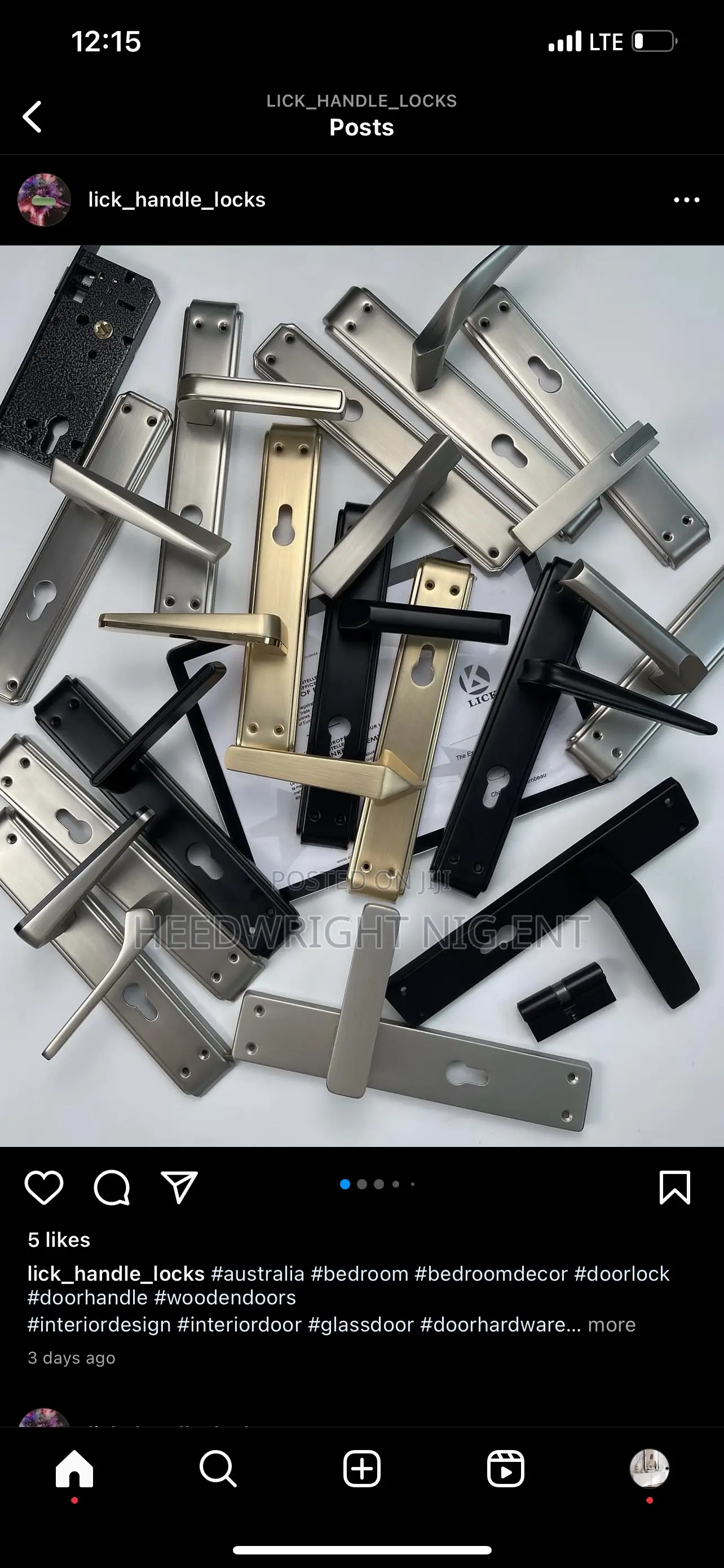 Heavy Duty Security Entrance Door Handles