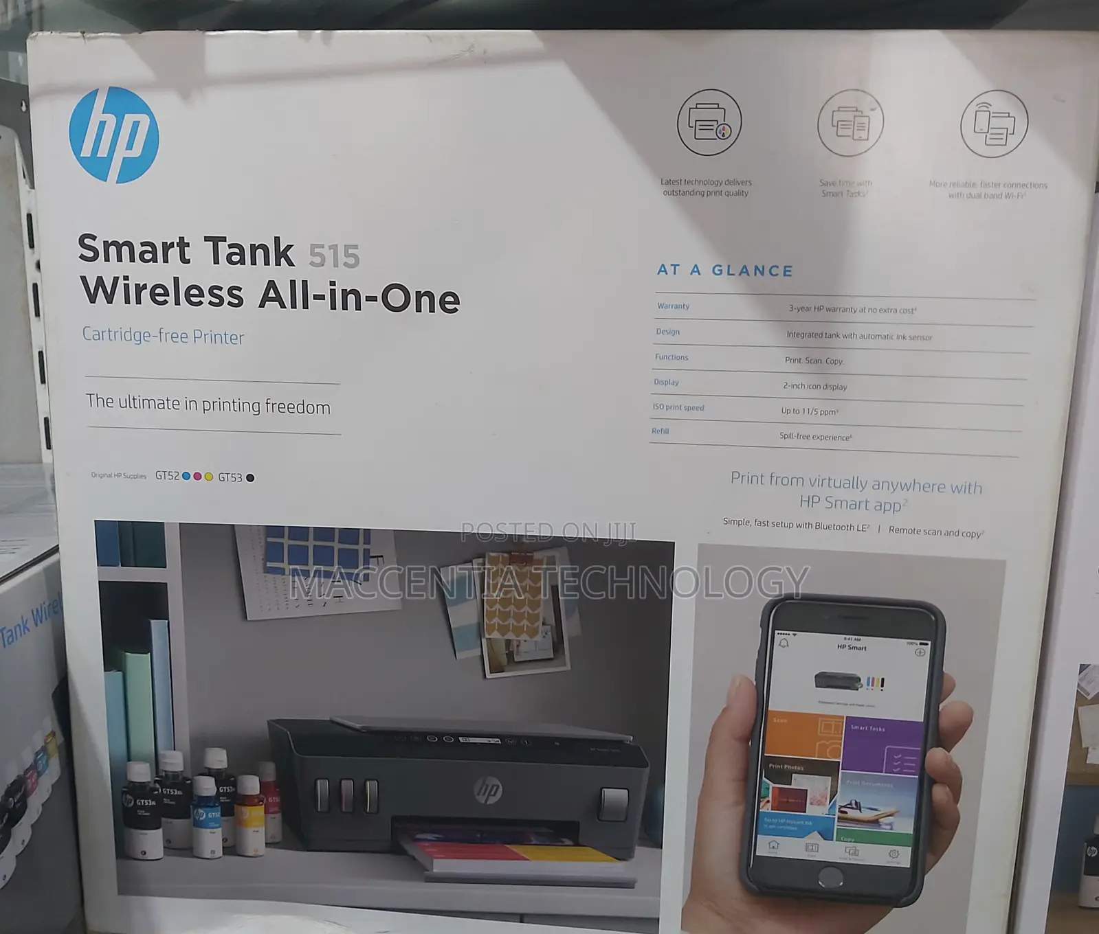 Hp Ink Tank Wireless 515 All-in-One Printer (1tj09a)