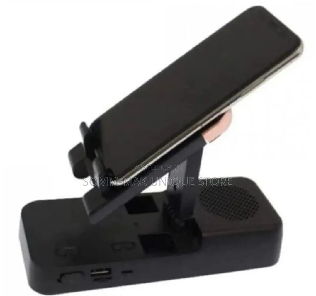 3 in 1 Bluetooth Speaker With Power Bank and Phone Holder