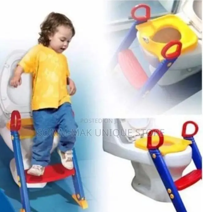 Kids Children's Foldable Toilet Trainer Kit With Ladder
