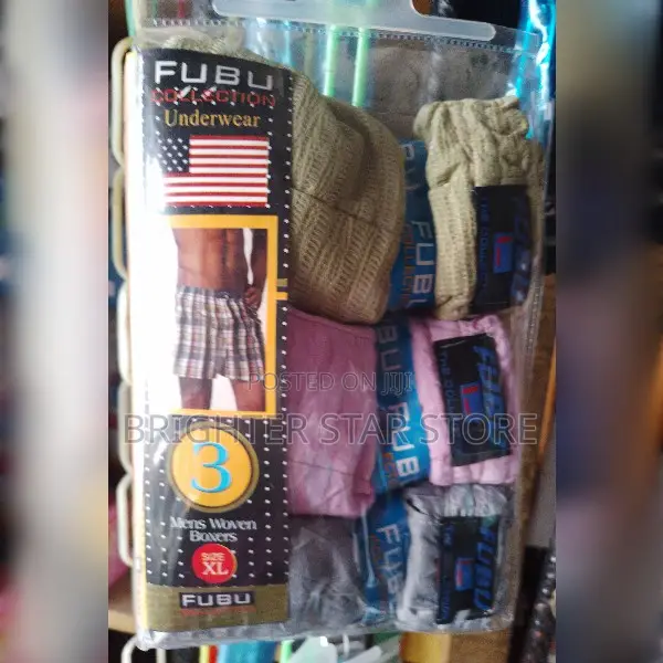 FUBU 3 in 1 Mens Cotton Boxers - Multicolour (SIZE XL)