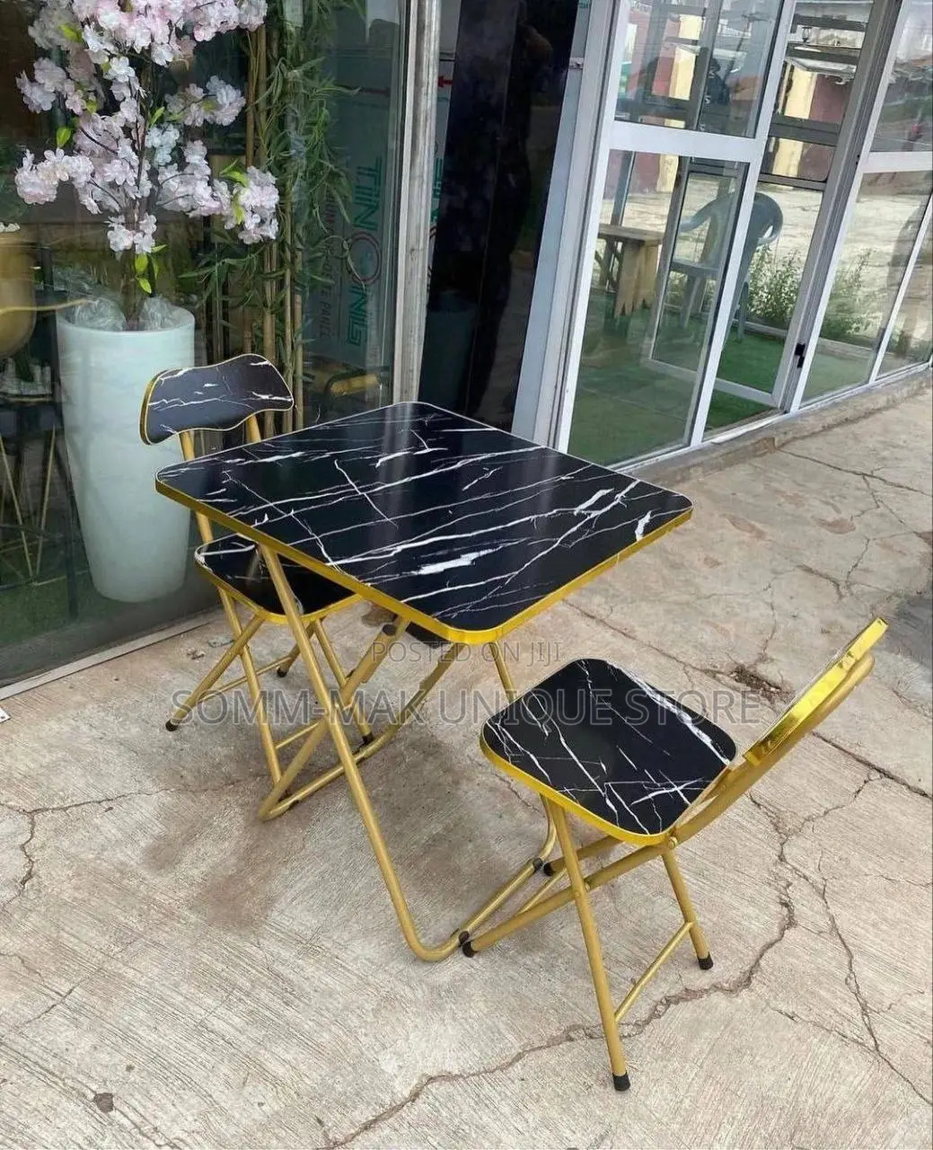 Foldable Table and 2 Chair - 60cm by 60cm