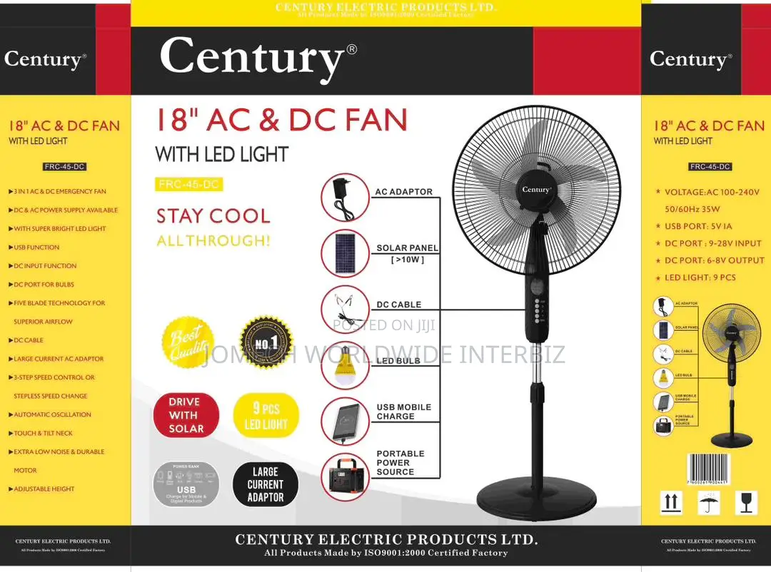 18"Century AC DC Standing Fan