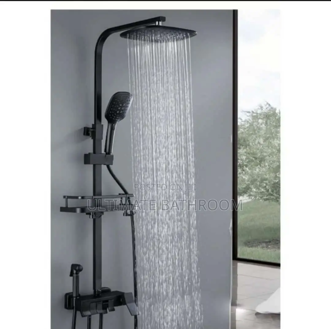 Black Button Shower With Bum Bum Washer