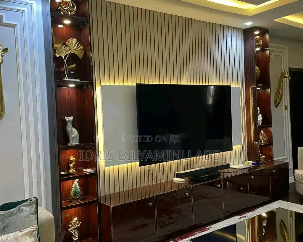 A,Classic Tvstand Floor to Ceiling