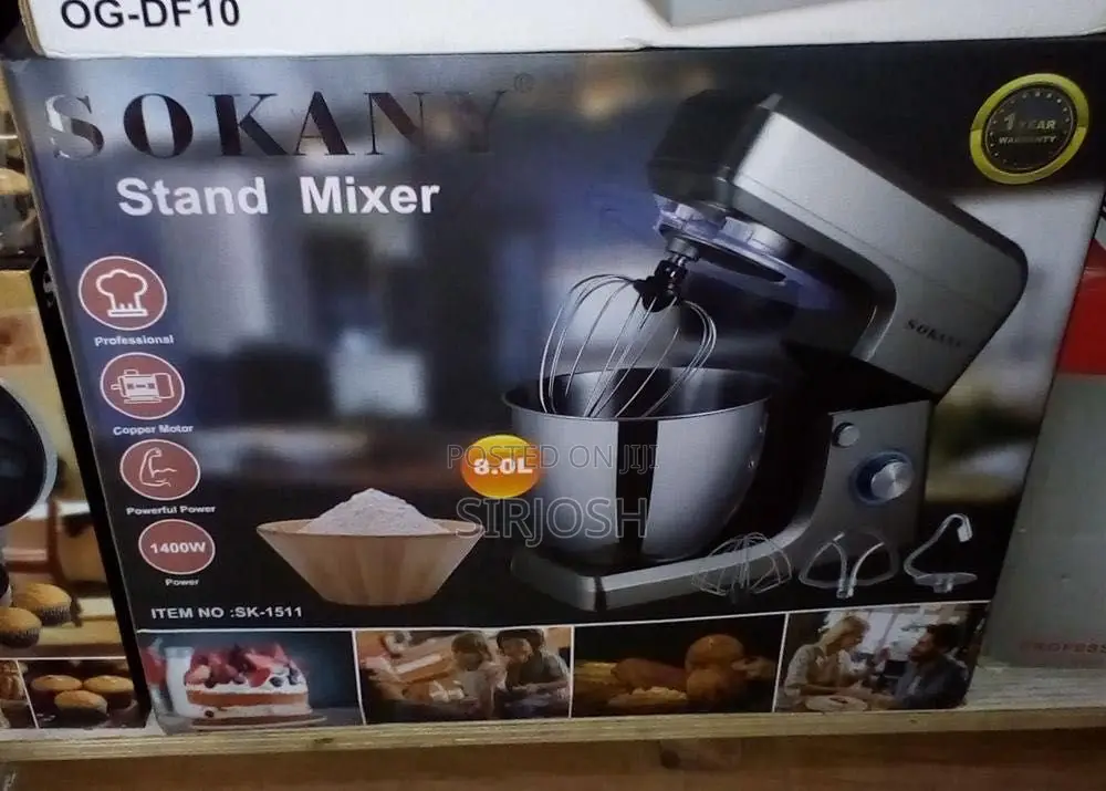 8L Sokany Stand Mixer