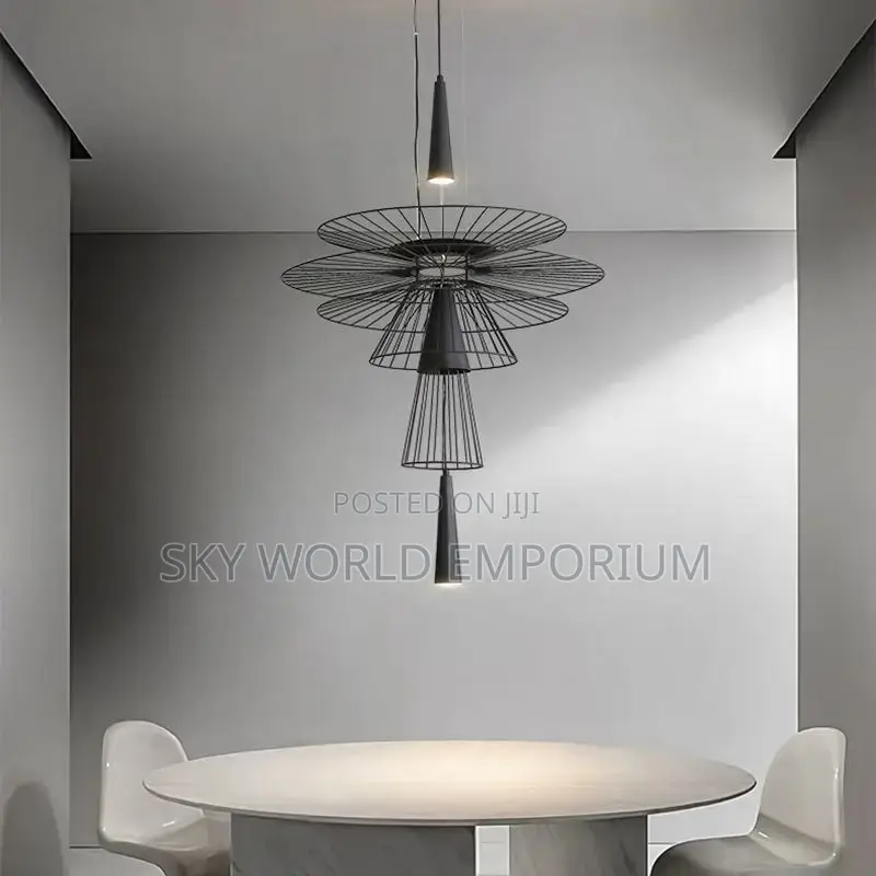 Modern Flying Saucer Hanging Luxury Metal LED Chandelier