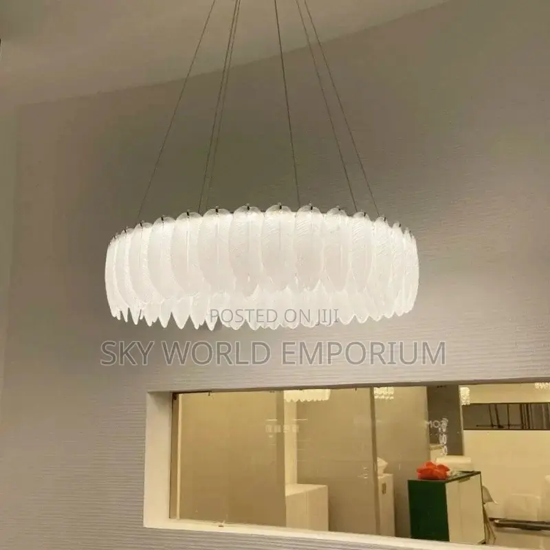 Nordic Style Crystal Feather Led Chandelier