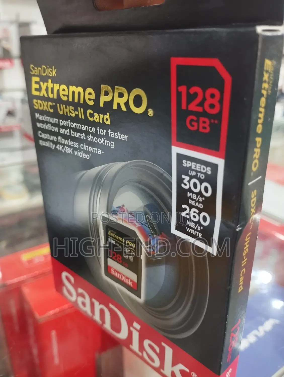 Sandisk Extreme Pro 128gb SDXC Uhx-Ii Card 300mbps