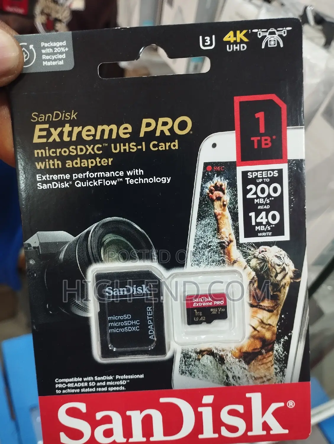 Sandisk Extreme Pro 1tb Micro SDXC Uhx-I 200mbps