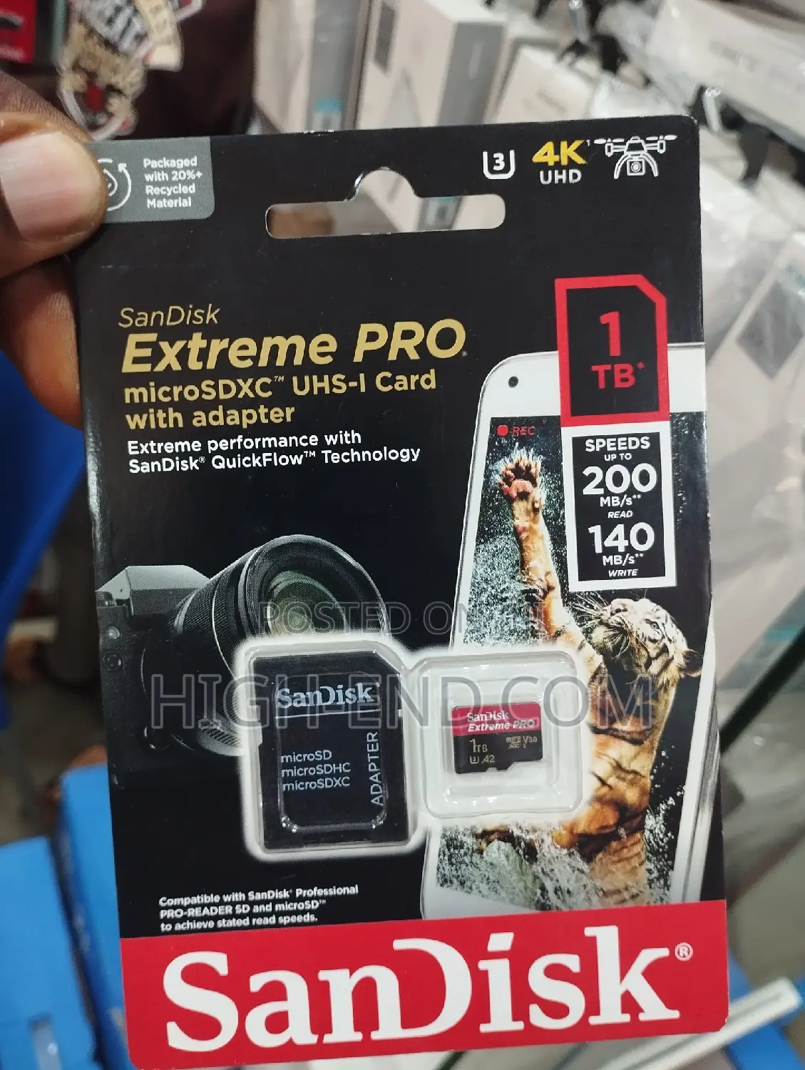 Sandisk Extreme Pro 1tb Micro SDXC Uhx-I 200mbps